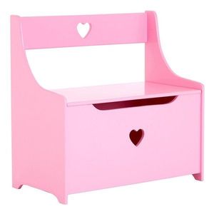 Růžová dětská skříňka s lavicí 60x62x34 cm Pink Heart – Premier Housewares obraz