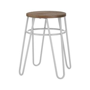 Šedá/v přírodní barvě stolička z jilmového dřeva District – Premier Housewares obraz