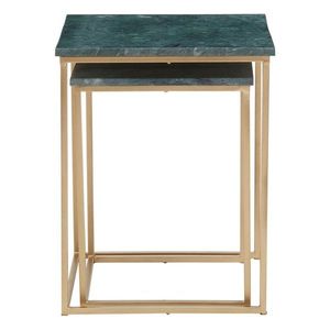 Odkládací stolky v sadě 2 ks s mramorovou deskou 40x40 cm Mandoli – Premier Housewares obraz