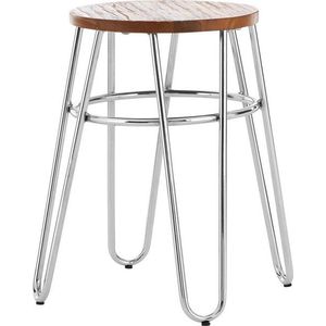 Stolička z jilmového dřeva ve stříbrné barvě/v přírodní barvě District – Premier Housewares obraz