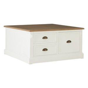 Bílý konferenční stolek v dekoru jedle 90x90 cm Hardwick – Premier Housewares obraz