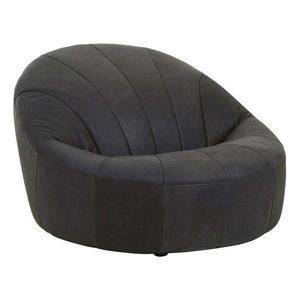 Černé kožené křeslo Hoxton – Premier Housewares obraz