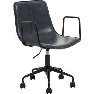 Tmavě šedá kancelářská židle z imitace kůže Branson – Premier Housewares obraz