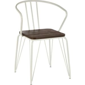 Bílá/v přírodní barvě jídelní židle z jilmového dřeva District – Premier Housewares obraz