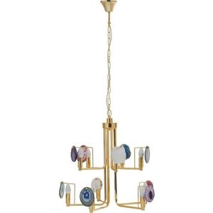 Kovové závěsné svítidlo ve zlaté barvě Glamour – Premier Housewares obraz