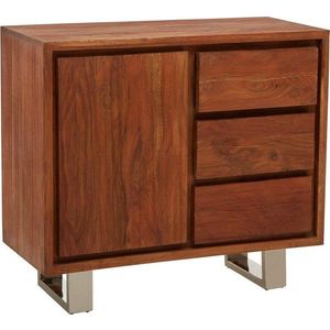 Komoda z masivu akácie v tmavě přírodní barvě 92x82x40 cm Simla – Premier Housewares obraz