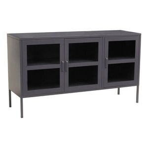 Šedá ocelová vitrína 140x80x45 cm Acier – Premier Housewares obraz