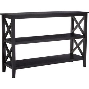 Černý regál z borovicového dřeva 120x81x40 cm Heritage – Premier Housewares obraz