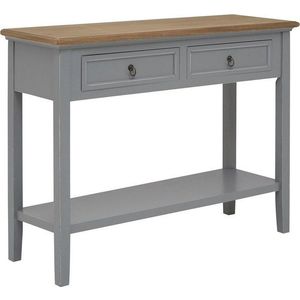 Šedý konzolový stolek z masivu pavlovnie 34, 5x99 cm Henley – Premier Housewares obraz