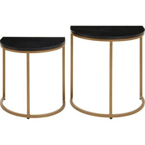 Odkládací stolky v sadě 2 ks s mramorovou deskou 28x45 cm Varana – Premier Housewares obraz