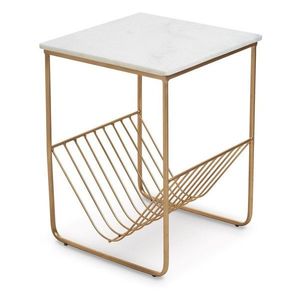 Odkládací stolek s mramorovou deskou 40x40 cm Mandoli – Premier Housewares obraz