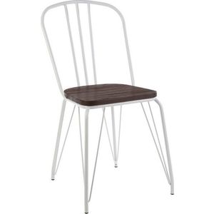 Bílá/v přírodní barvě jídelní židle z jilmového dřeva District – Premier Housewares obraz