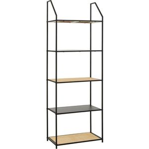 Černý/v přírodní barvě kovový regál 61x179x34 cm Depok – Premier Housewares obraz