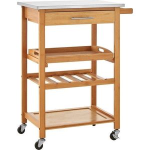 Bambusový servírovací stolek na kolečkách 41x58 cm Harlow – Premier Housewares obraz
