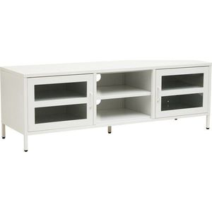 Bílý ocelový TV stolek 150x50x45 cm Acier – Premier Housewares obraz