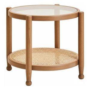 Kulatý odkládací stolek se skleněnou deskou ø 57 cm Cebu – Premier Housewares obraz