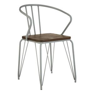Šedá/v tmavě přírodní barvě jídelní židle z jilmového dřeva District – Premier Housewares obraz