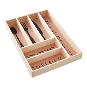 Dřevěný příborník do zásuvky v přírodní barvě 30 x 42 cm Bessan – Premier Housewares obraz