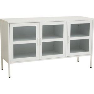 Bílá ocelová vitrína 140x80x45 cm Acier – Premier Housewares obraz