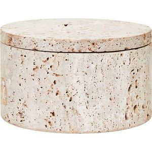 Dekorativní kamenný úložný box v přírodní barvě ø 14x8 cm Tibor – Premier Housewares obraz