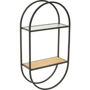 Černá/v přírodní barvě patrová kovová police 35 cm Mataram – Premier Housewares obraz
