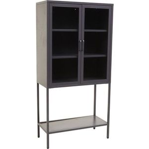 Šedá ocelová vitrína 75x150x35 cm Acier – Premier Housewares obraz
