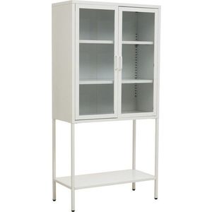Bílá ocelová vitrína 75x150x35 cm Acier – Premier Housewares obraz