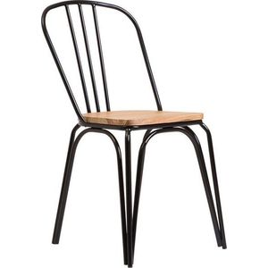Černá jídelní židle z jilmového dřeva District – Premier Housewares obraz