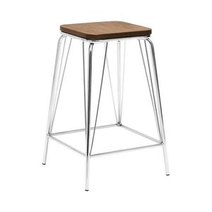 Stolička z jilmového dřeva ve stříbrné barvě/v přírodní barvě District – Premier Housewares obraz