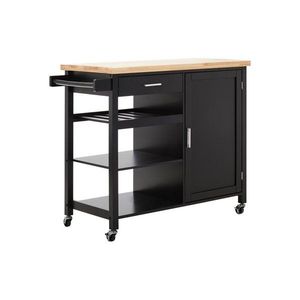 Servírovací stolek na kolečkách z kaučukového dřeva 48x105 cm Frankfurt – Premier Housewares obraz