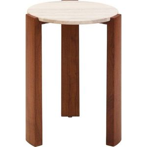 Kulatý odkládací stolek s mramorovou deskou ø 46 cm Palermo – Premier Housewares obraz
