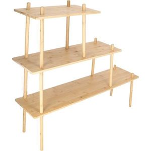 Bambusový regál ve světle přírodní barvě 117x106x30 cm – Esschert Design obraz
