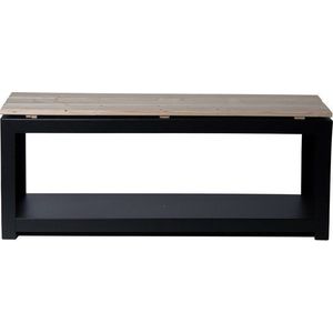 Černá/v přírodní barvě dřevěná zahradní lavice – Esschert Design obraz