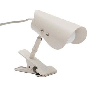 Světle šedá kovová stolní lampa s klipem (výška 16 cm) Jula – Kave Home obraz