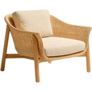 Světle šedé/v přírodní barvě polstrované zahradní křeslo Galea – Kave Home obraz