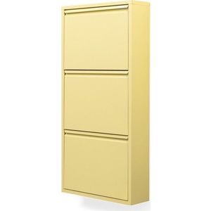 Světle žlutý ocelový výklopný/závěsný botník 50x103x15 cm Billy – Spinder Design obraz