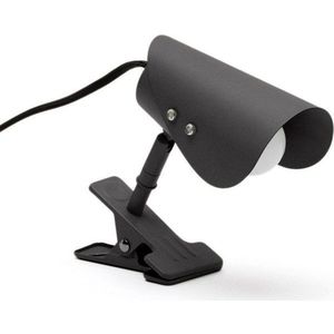 Černá kovová stolní lampa s klipem (výška 16 cm) Jula – Kave Home obraz