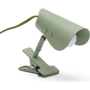 Zelená kovová stolní lampa s klipem (výška 16 cm) Jula – Kave Home obraz