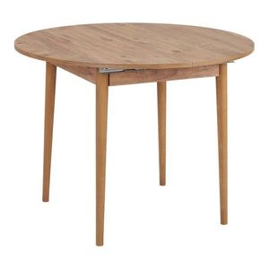 Kulatý rozkládací jídelní stůl s přídavnou deskou v dekoru borovice ø 100 cm Viona – Kalune Design obraz