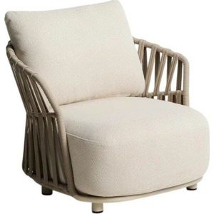 Krémové/taupe polstrované zahradní křeslo Osani – Kave Home obraz