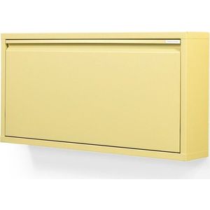 Světle žlutý ocelový výklopný/závěsný botník 75x37, 5x12, 5 cm Billy – Spinder Design obraz