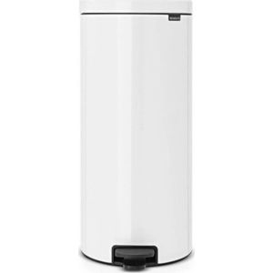 Bílý nášlapný ocelový odpadkový koš 30 l NewIcon – Brabantia obraz