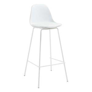 Bílá barová židle (výška sedáku 65 cm) Brighter – Kave Home obraz