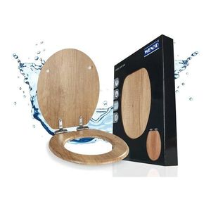 Záchodové prkénko s automatickým zavíráním 37 x 43 cm Oak – Wenko obraz