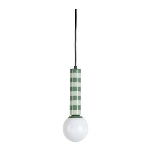 Zelené kovové závěsné svítidlo ø 12 cm Rayado – Leitmotiv obraz