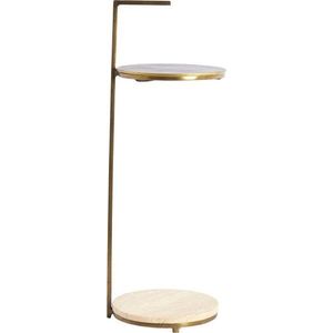 Kulatý odkládací stolek s deskou z kamene ø 26 cm Leda – Light & Living obraz