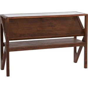 Konzolový stolek se skleněnou deskou v přírodní barvě 41x119 cm Yuki – Light & Living obraz