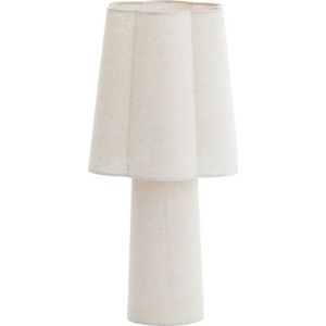 Bílá stolní lampa s textilním stínidlem (výška 50 cm) Musaby – Light & Living obraz