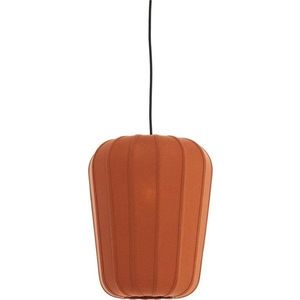 Závěsné svítidlo v terakotové barvě s textilním stínidlem ø 10 cm Bibury – Light & Living obraz