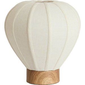 Krémová kovová stolní lampa s textilním stínidlem (výška 36 cm) Kyzo – Light & Living obraz